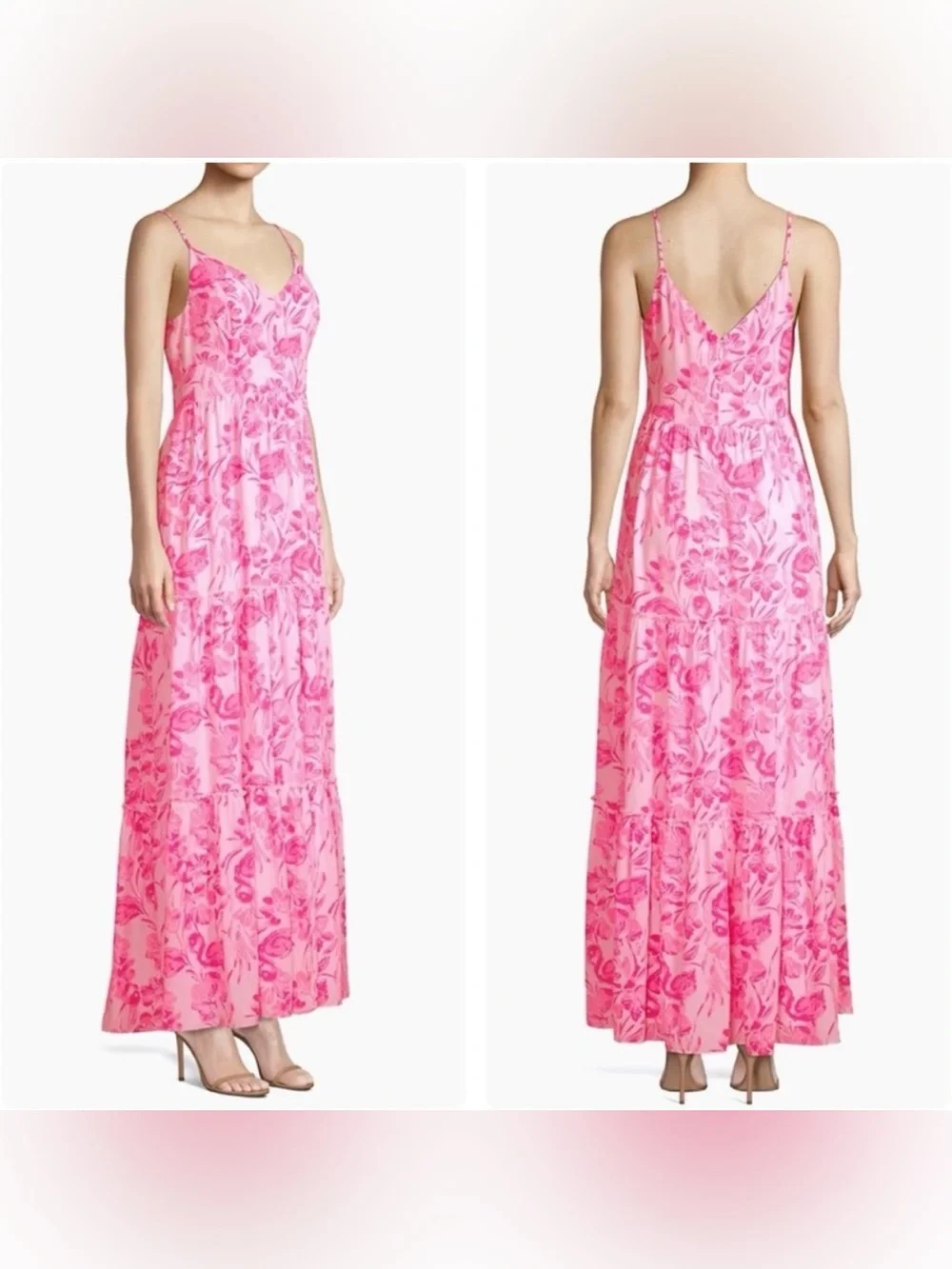 melody maxi dress lilly pulitzer Lilly Pulitzer Melody Maxi Dress Coral Reef Tint Flamingle